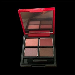 Vibrant Quad Eyeshadow Palette with Red and Pink Hues